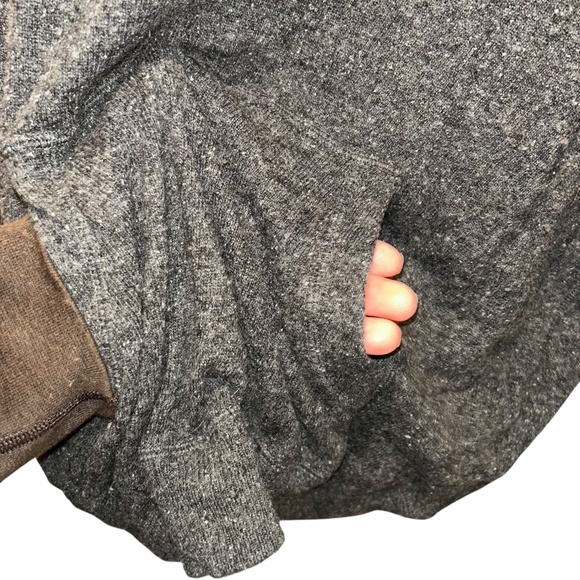 vince marled gray wool nylon silk Angora sweatshirt style hoodie sweater L - Picture 4 of 5